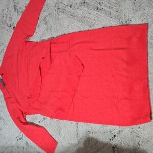 Mock-Neck Belted Midi Sweater Dress